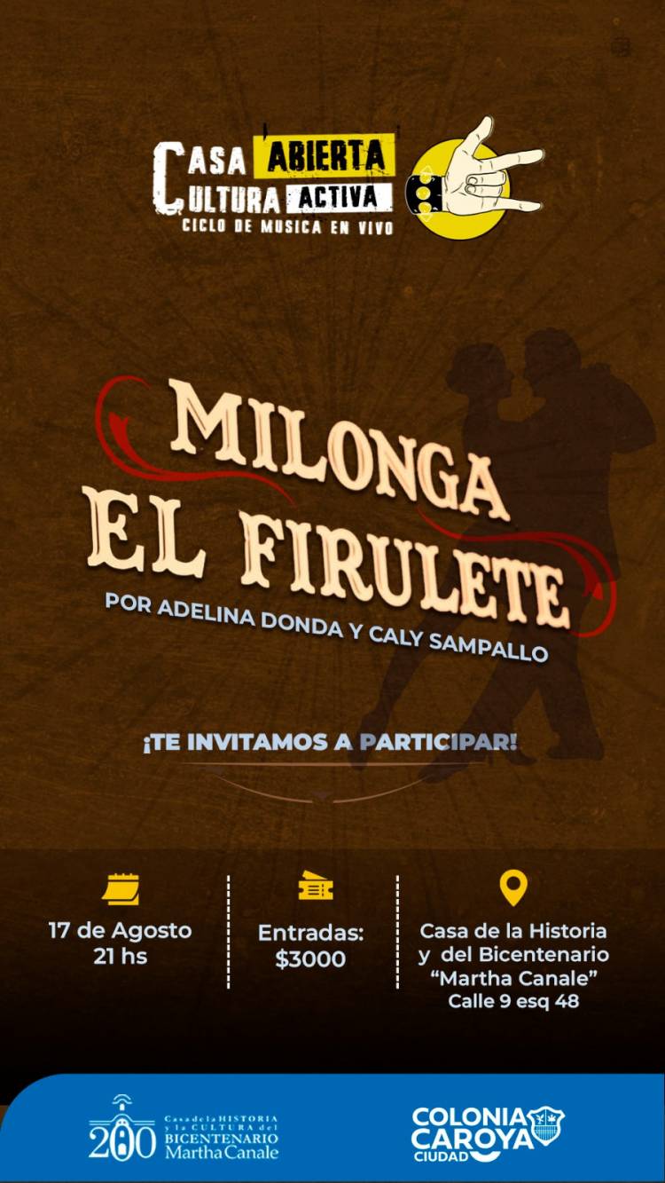 #ColoniaCaroya : Milonga en Casa de la Historia