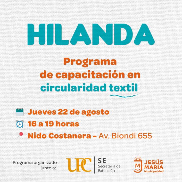 #JesusMaria : Taller de confección textil para organizaciones, cooperativas y emprendedores