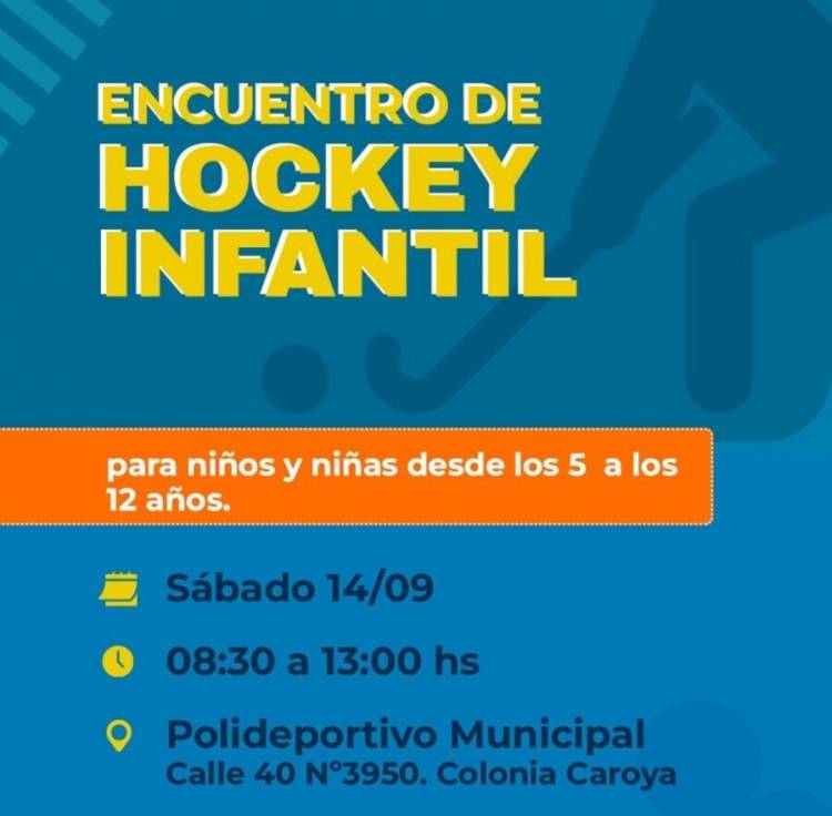 #ColoniaCaroya : Encuentro de hockey en el Polideportivo