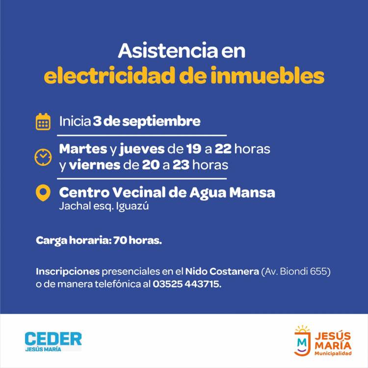 #JesusMaria : Curso de asistencia en electricidad de inmuebles