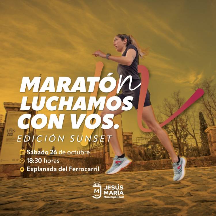 #JesusMaría : Maratón "Luchamos con vos": edición sunset con nuevo recorrido