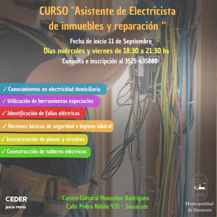 #Sinsacate : Ofrece el Taller “Asistente de Electricista de Inmuebles y Reparación”