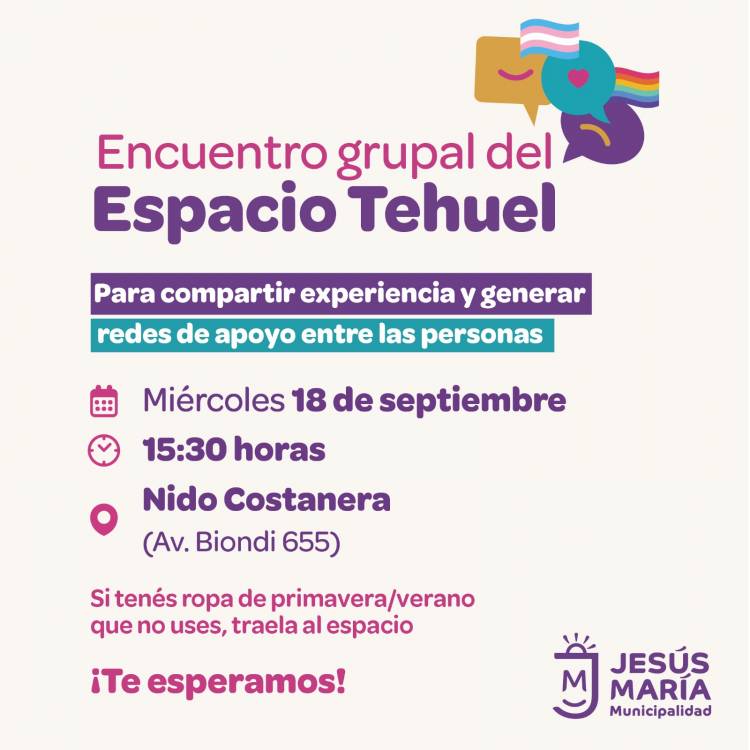 #JesusMaria : Nuevo encuentro grupal del Espacio Tehuel