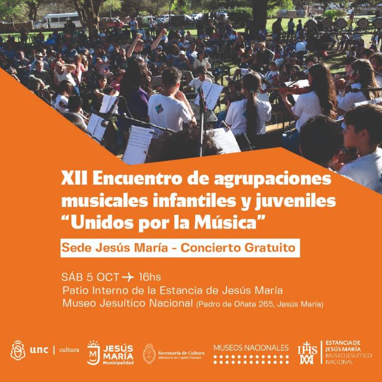 #JesusMaria :  XII ENCUENTRO DE AGRUPACIONES MUSICALES INFANTILES Y JUVENILES “UNIDOS POR MÚSICA”