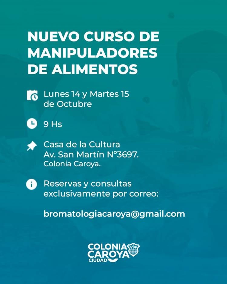 #ColoniaCaroya #JesusMaria : Nuevos cursos para manipuladores de alimentos