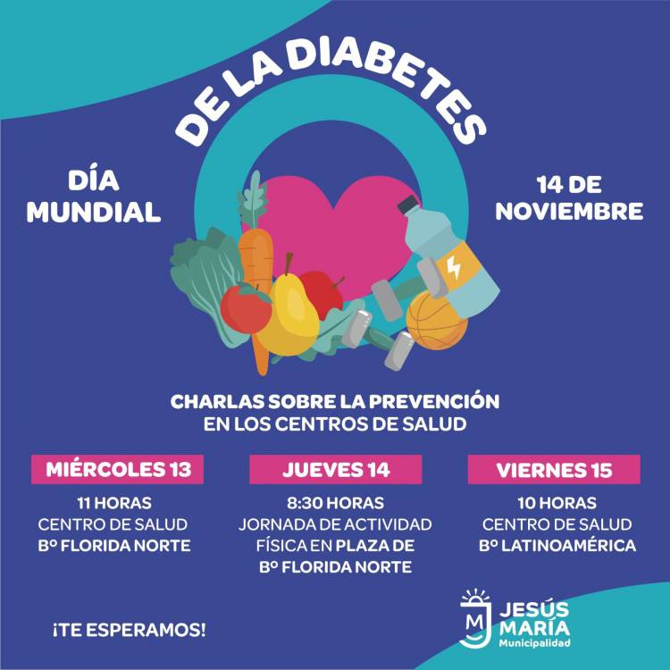 #JesusMaria : Se suma al Día Mundial de la diabetes con una campaña de concientización