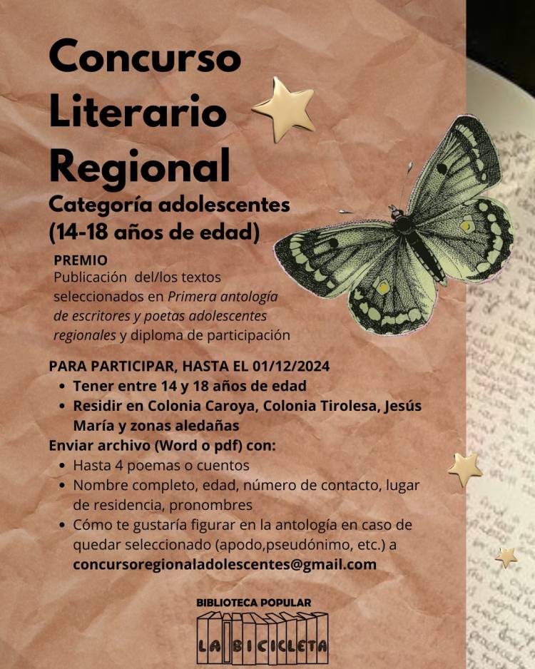 #ColoniaCaroya : Concurso literario regional