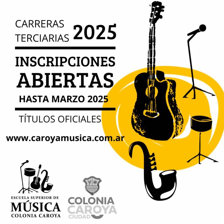 #ColoniaCaroya : Inscripciones abiertas para la Escuela de Música