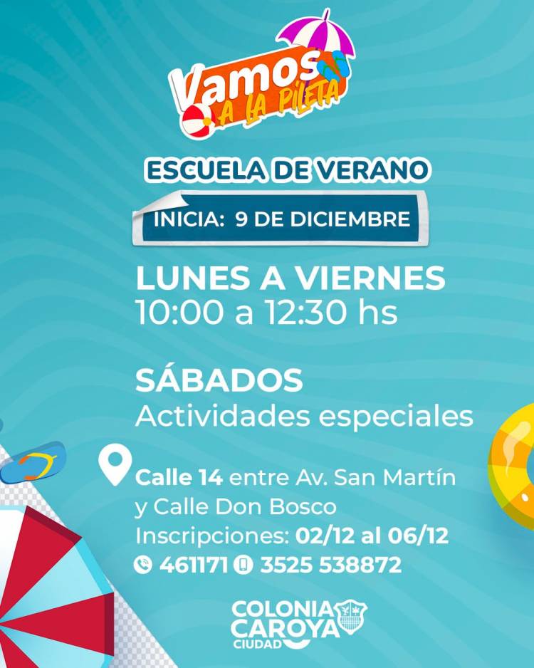 #ColoniaCaroya : UInscripciones para la Escuela de Verano