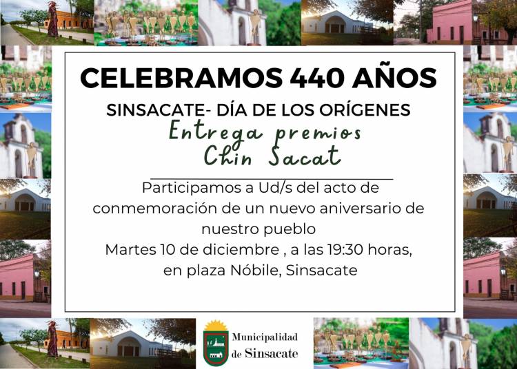 #Sinsacate : Hoy celebra el "Día de los Orígenes"