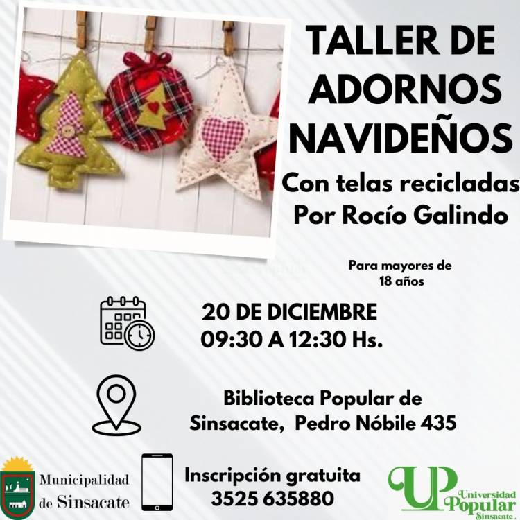 #Sinsacate : Taller de adornos navideños