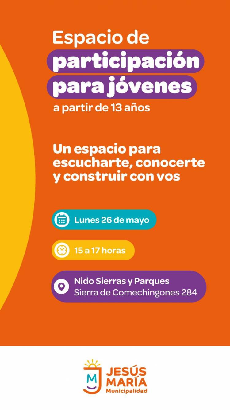 #JesúsMaría: invitan a jóvenes a participar de un espacio de diálogo y participación