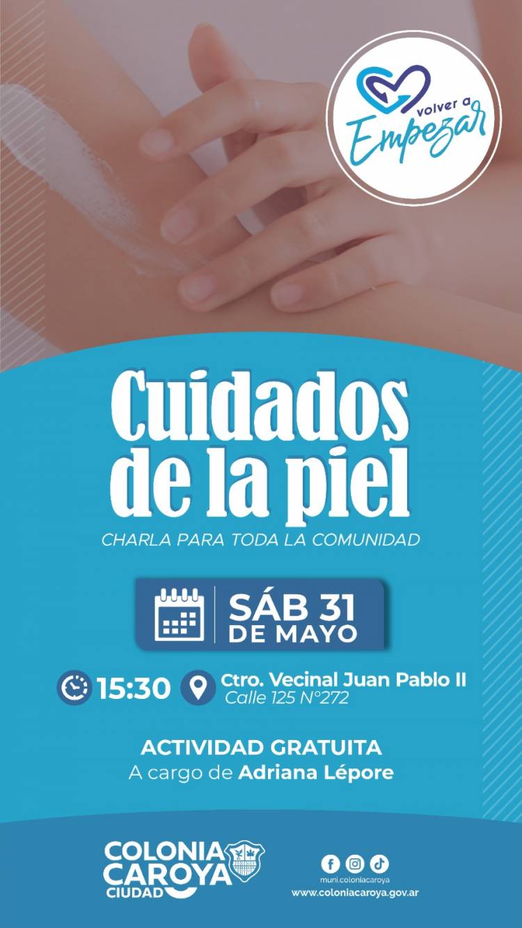 #ColoniaCaroya: Charla sobre cuidados de la piel