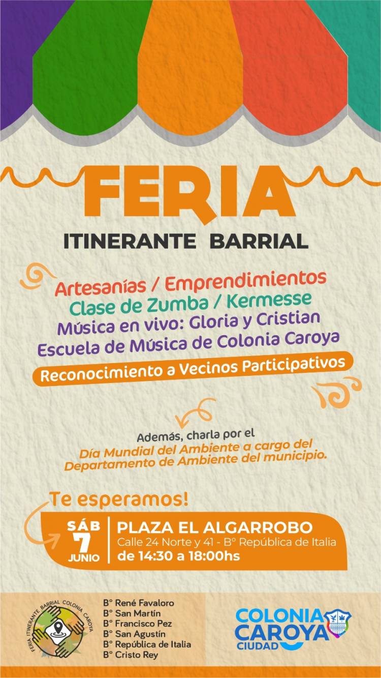#ColoniaCaroya : Feria y distinción a vecinos
