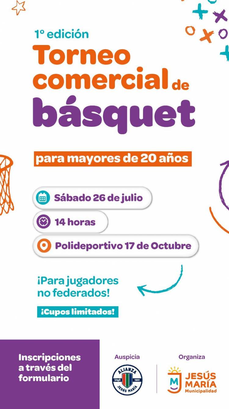 #JesusMaría : Se viene la primera edición del Torneo Comercial de Básquet en Jesús María