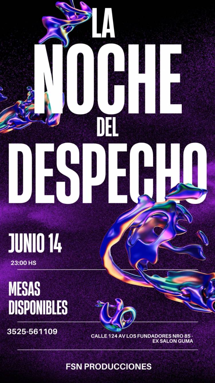 #ColoniaCaroya : Colonia Caroya se prepara para “La Noche del Despecho” este sábado 14 de junio