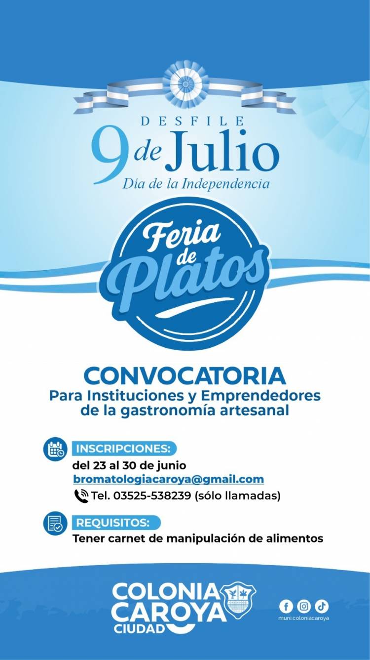 #ColoniaCaroya : celebra la Independencia de nuestro país