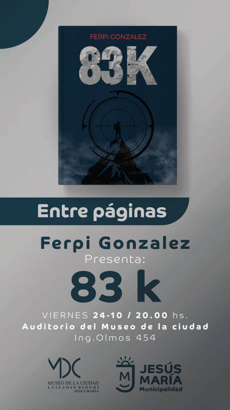 #JESUSMARIA - Fernando “Ferpi” González presenta su nueva novela en el ciclo Entre Páginas