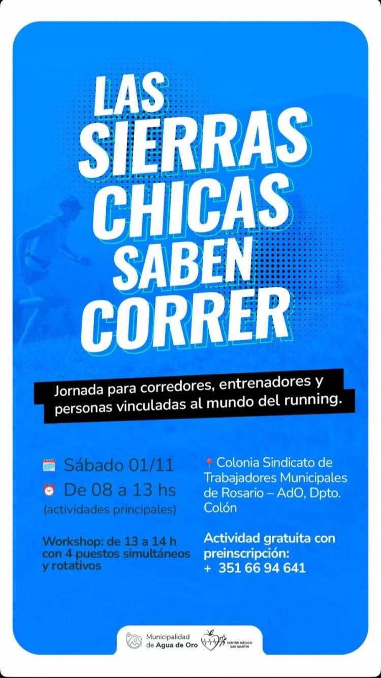 #AGUADEORO -  LAS SIERRAS CHICAS SABEN CORRER: UNA JORNADA PARA CORRER CON CONCIENCIA