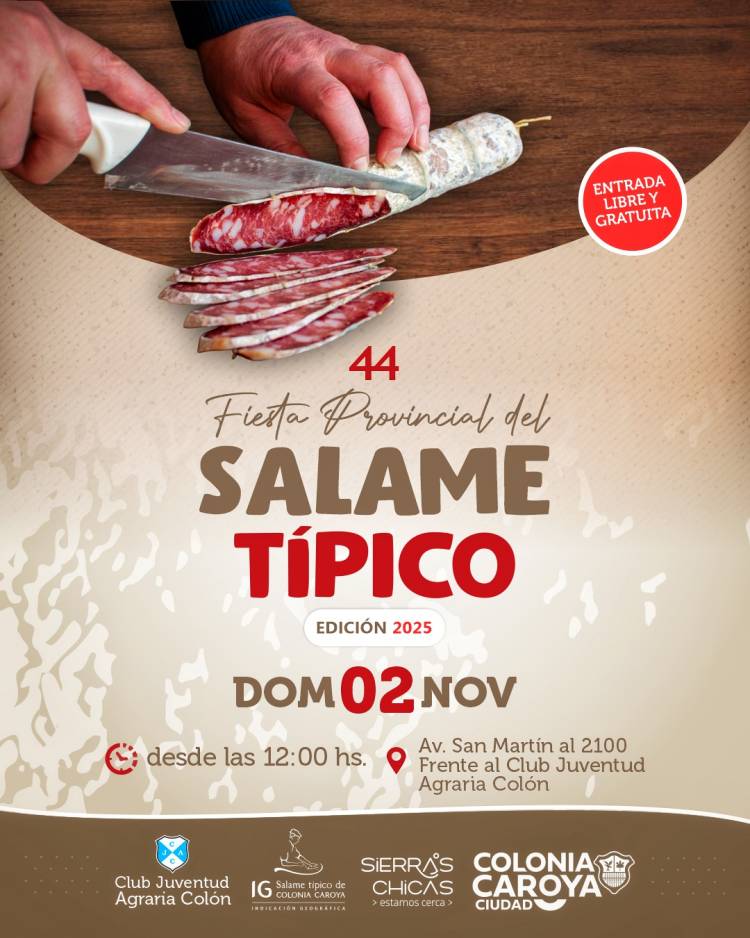 #COLONIACAROYA - Fiesta del Salame a beneficio de escuelas