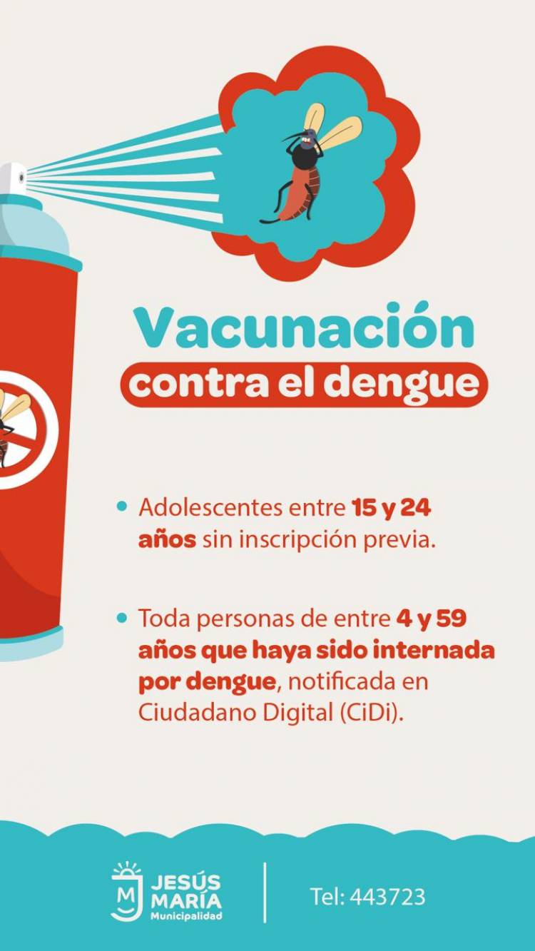 #JesusMaria: Nueva etapa de vacunación contra el dengue en Jesús María: incluye a jóvenes de 15 a 24 años