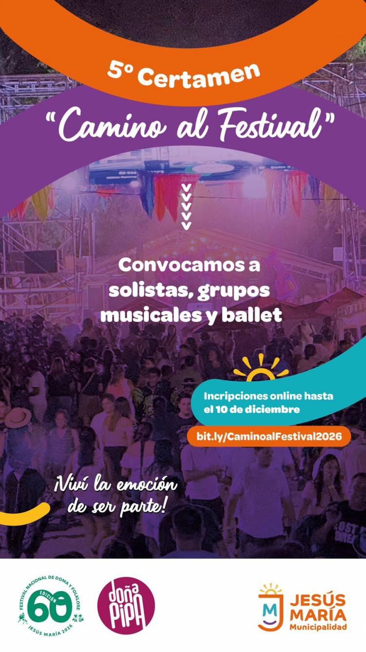 #JesúsMaría: Abre la convocatoria para el certamen “Camino al Festival 2026”