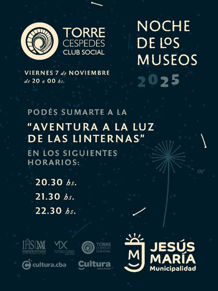 #JesusMaria: Llega una nueva edición de La Noche de los Museos a Jesús María