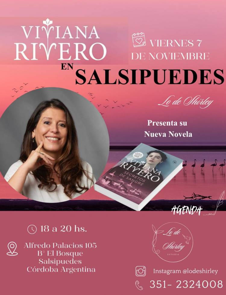 #Salsipuedes: Viviana Rivero llega a Salsipuedes para presentar su nueva novela “Secretos de Sangre”