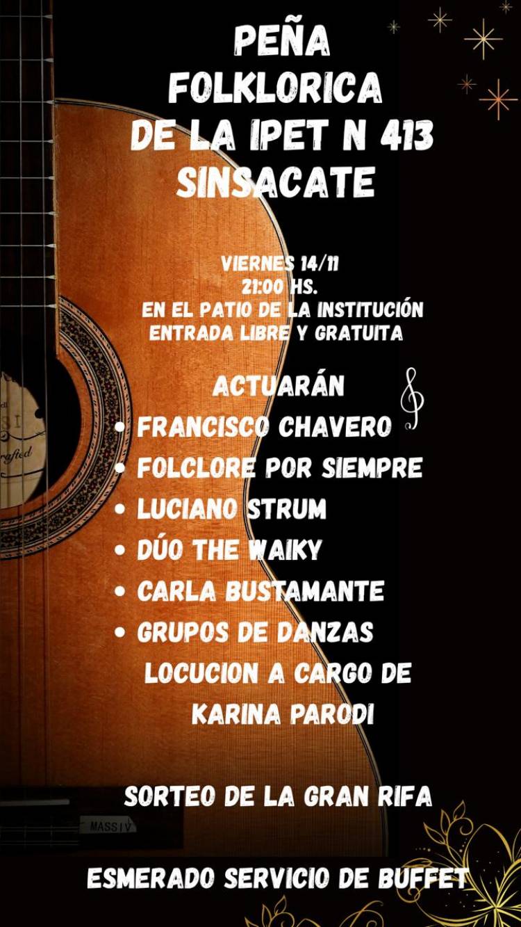 #Sinsacate: Peña Folklórica de la IPET N° 413 de Sinsacate