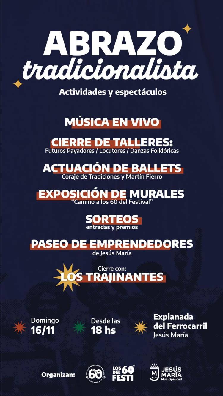 #JesusMaria: Domingo a pura música, danza y tradición en el “Abrazo Tradicionalista”