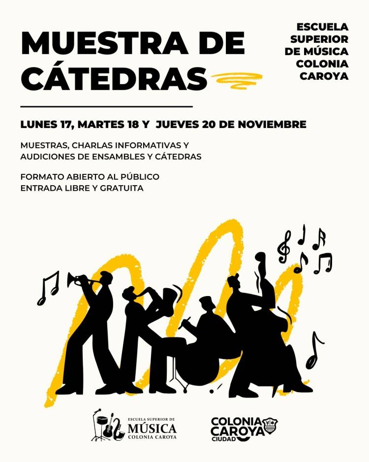 #ColoniaCaroya: Colonia Caroya vuelve a abrir sus puertas al talento musical local con la “Muestra de Cátedras”