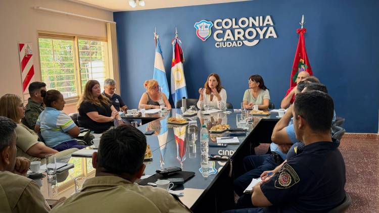 #ColoniaCaroya: La intendente Paola Nanini reunió a todas las fuerzas en una Mesa de Seguridad Vial
