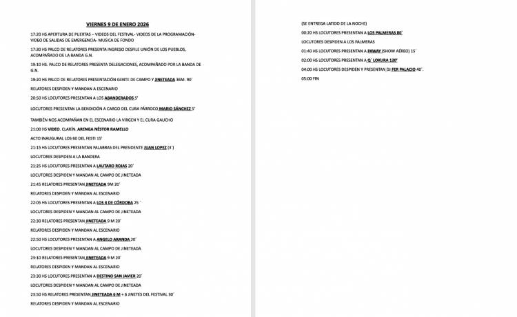 #FESTIVALDEDOMAYFOLKLORE: RUTINA VIERNES 9 DE ENERO 