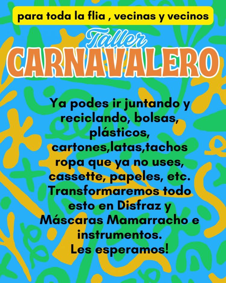 #COLONIACAROYA: Tiempo de Carnaval en la Biblio Taller de Carnaval  BOCHINCHE