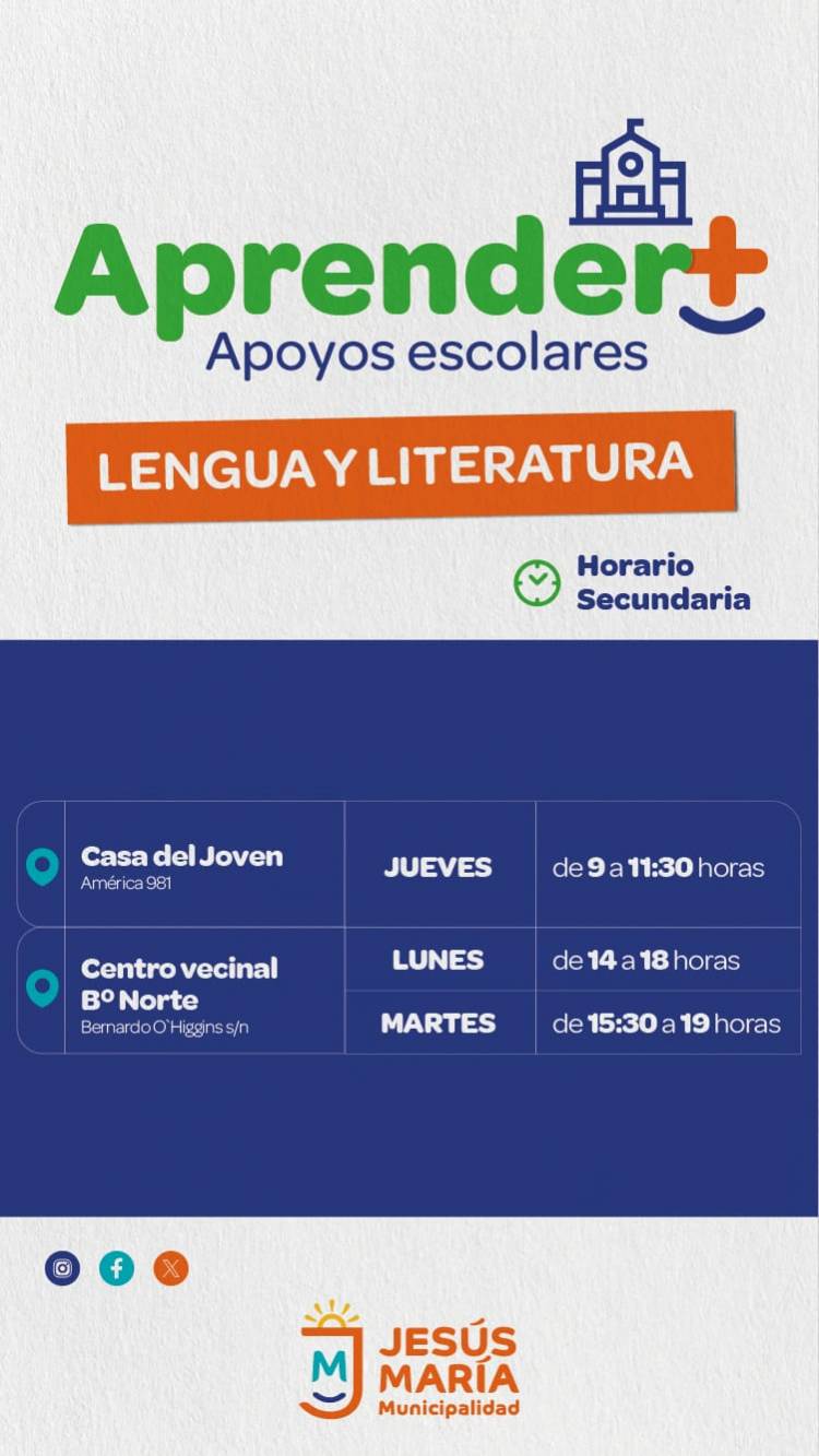 #JESUSMARIA: CINCO NOVEDADES PARA COMENZAR LA SEMANA INFORMADO 