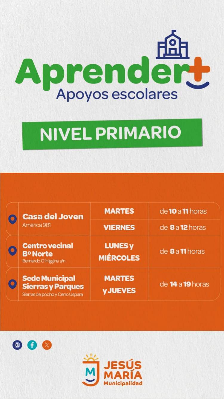 #JESUSMARIA: CINCO NOVEDADES PARA COMENZAR LA SEMANA INFORMADO 