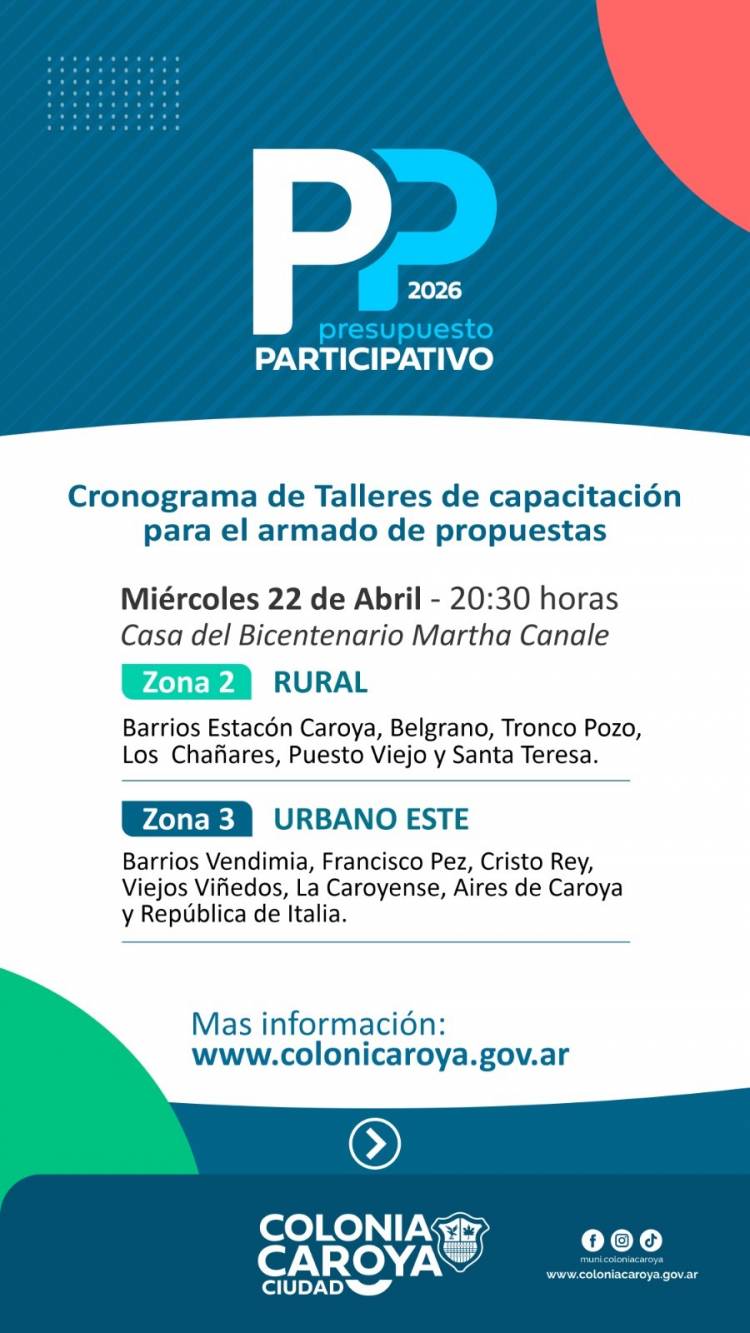 #COLONIACAROYA - Novedades de la Semana en Colonia Caroya