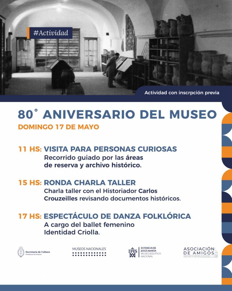 #JESUSMARIA: LA ESTANCIA DE JESÚS MARÍA Y LA POSTA DE SINSACATE CUMPLEN 80 AÑOS COMO MUSEOS NACIONALES