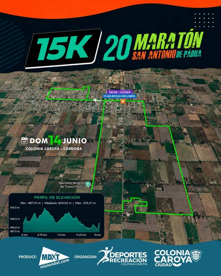 #COLONIACAROYA - ¡Ya hay más de 500 inscriptos para la Maratón San Antonio de Padua!