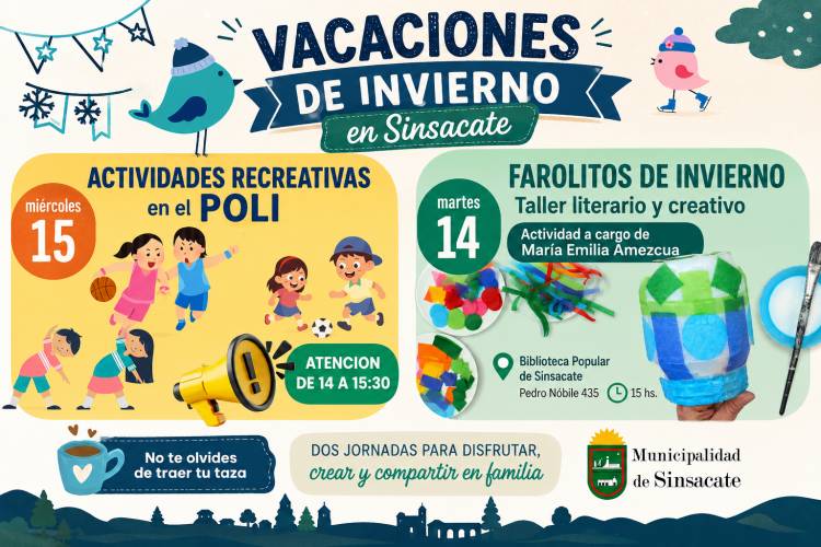 #SINSACATE : Vacaciones de Invierno con dos jornadas gratuitas para disfrutar en familia