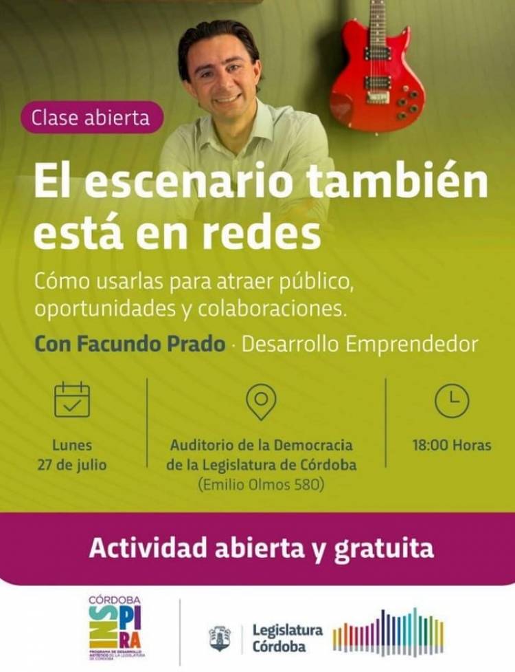 #PROVINCIALES : Clase abierta en la Legislatura sobre estrategias digitales para artistas y gestores culturales