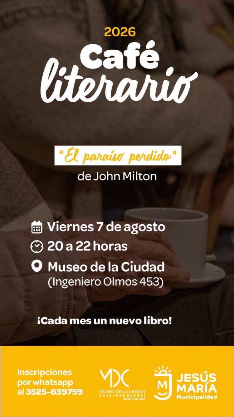 #JESUSMARIA : Vuelve el Café Literario con una noche dedicada a "El paraíso perdido"