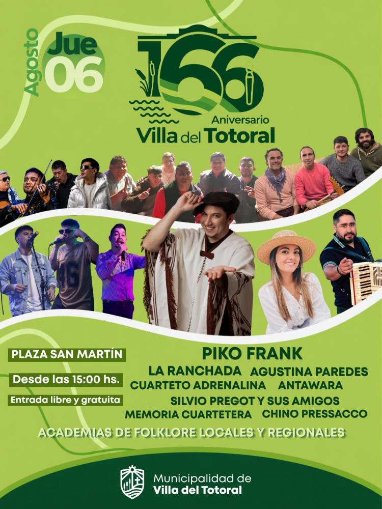 #VILLADELTOTORAL: ¡Villa del Totoral cumple 166 años y queremos celebrarlo con vos! ????