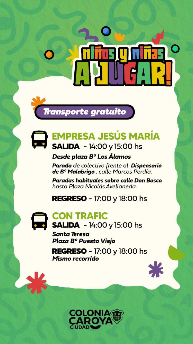 #COLONIACAROYA: ¡Niños y niñas a jugar!