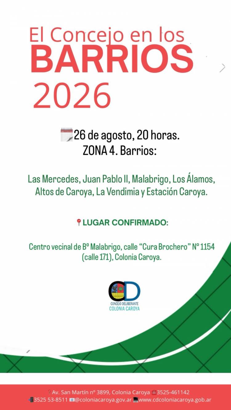 #COLONIACAROYA: El Concejo sesiona en Malabrigo