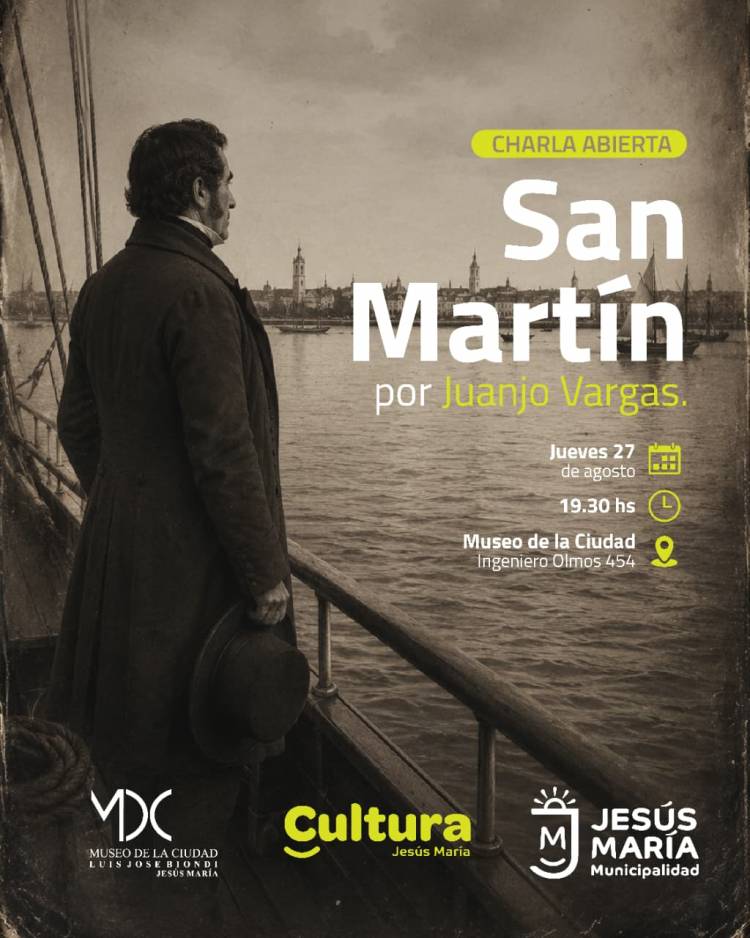 #JESUSMARIA: Jesús María invita a conocer la historia de San Martín en una charla abierta
