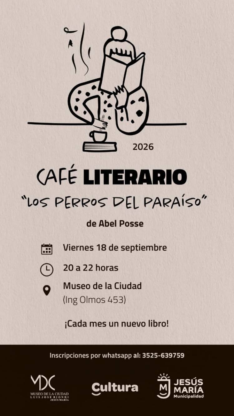 #JESUSMARIA: El Café Literario de Jesús María vuelve con una noche dedicada a Abel Posse