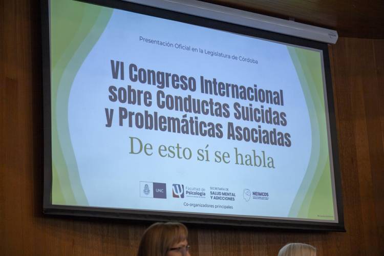 PROVINCIALES: La Legislatura fue sede de la presentación del VI Congreso Internacional sobre Conductas Suicidas y Problemáticas Asociadas