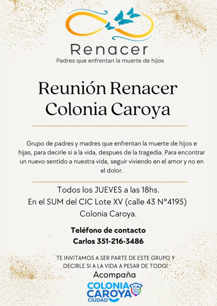 #COLONIACAROYA: Grupo Renacer: el amor después del dolor