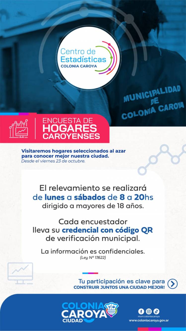 #COLONIACAROYA: Encuesta de Hogares Caroyenses